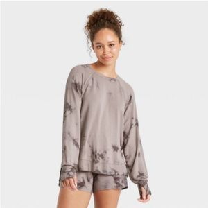 NWT JoyLab Women's Soft Lightweight tie-dye Sweatshirt Medium  Iron overdye